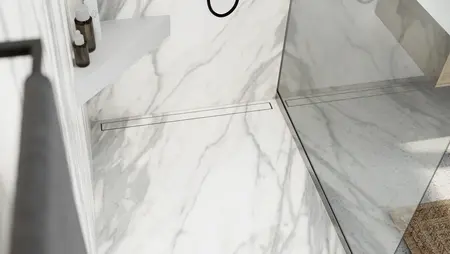 wedi Fundo Top Linienentwässerung in Marmoroptik